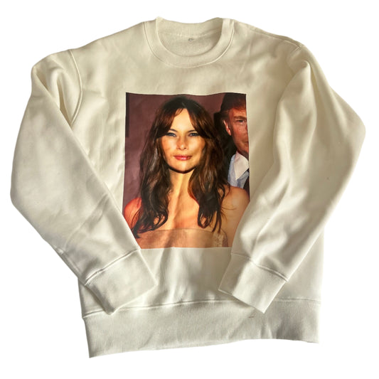 Winter Melania Trump Sweatshirt โ Thick Heavyweight Fleece Graphic Crewneck